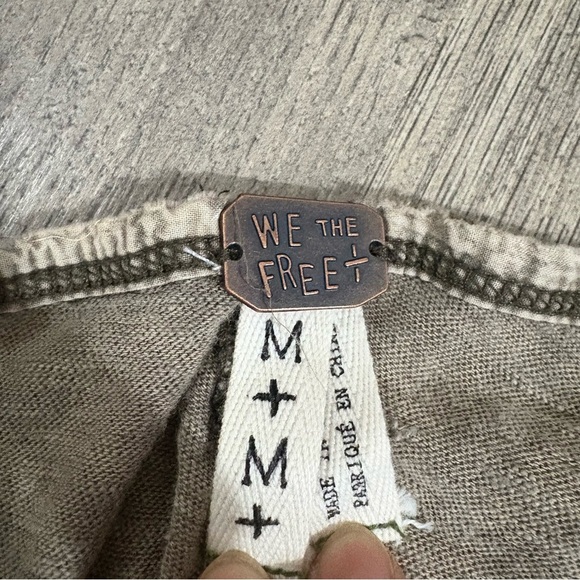 We The Free Olive Asymmetrical Blouse - Picture 2 of 12